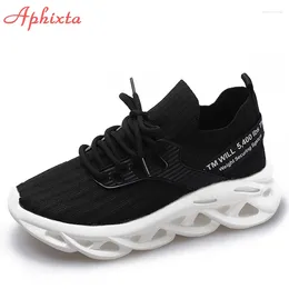 Casual Shoes Aphixta 2024 Platform Rope Chain Soft Sole Women's Sneakers Lace-up Sport Absorption Breathable Walking Letters