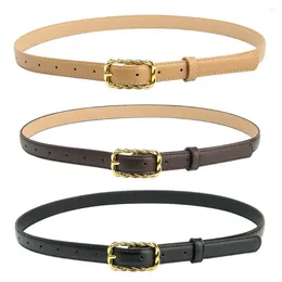 Belts Luxury Design Suit Belt Fashion Metal Buckle Adjustable Waist Retro Elegant Casual Accessories Female Gift