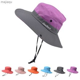 Caps Hats Unisex Fishing Hat for Men Sun UV Protection Outdoor Fishing Hat for Women Wide Breathable Sun Protection Leisure Fishing Hat for WomenL240429