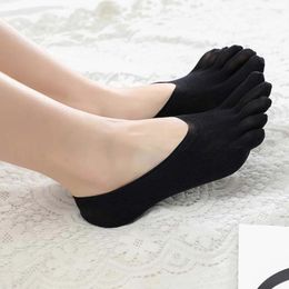 Women Socks Fashion Anti-skid Hollow Girls Mesh Lace Five-finger Five Toe Ankle Sock Slippers Short