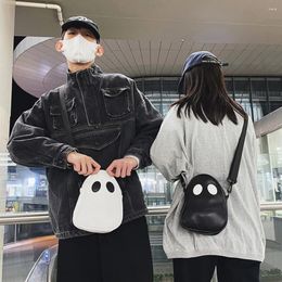 Bag Ghost Funny Shoulder Lovely Fun Devil Fashion Leather Small Portable Unisex Handbags Zipper For Travel