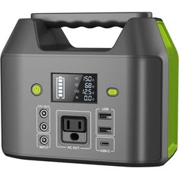 Portable Power Station 150W 155Wh Power Bank with 110V AC Outlet - External Battery Pack for Laptops, Phones, and More - Portable Backup Charger with LED Light