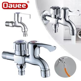 Decorations Washing Hine Faucet Double Water Outlet Mop Pool Brass Tap Outdoor Garden Faucet Fast Bidet Faucets Bathroom Accessories