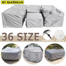 Decorations Outdoor Patio Garden Waterproof Cover Furniture Cover Rain and Snow Chair Cover Sofa Table and Chair Dust Cover Multi Size