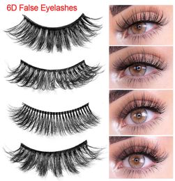 DHL 6D 25mm Mink Eyelashes 12 styles Eye makeup Mink False lashes Soft Natural Thick Fake Eyelashes 3D Eye Lashes Extension Beauty6484324