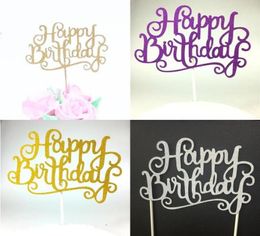Creative Cake Flag Party Topper Happy Birthday Flags Single Stick For Family Party Baking Decoration Supplies3981269