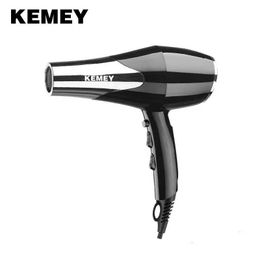 Hair Dryers Kemei 3000 watt full-size professional hair dryer salon with concentration nozzle attachment 3-speed quick drying Q240429