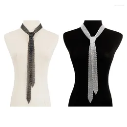 Bow Ties European American Novel Fashion Collar Tie Exaggerated Rhinestones Temperament Necklace Modern City Trend