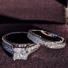 S925 Sterling Silver Bride Wedding Engagement Ring Set for Women Bridal 2022 Ny produkt Fashion Finger grossistsmycken