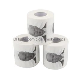 Tissue Boxes & Napkins New Novelty Joe Biden Toilet Paper Roll Funny Humour Gag Gifts Kitchen Bathroom Wood Pp Printed Toilets Papers Dht0F