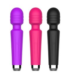 10 Speeds Dual Vabration AV Vibrators Rechargeable Magic Wand Massager Body neck massage Gspot Clitoris Vibrator Sex toys Adult P9541354