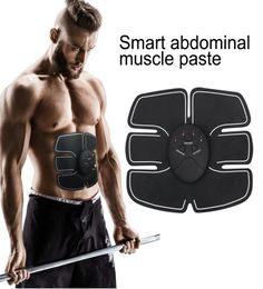 Fast Ship Abdominal Muscle Slimming Belt Machine Weight Losses Waist Trainer Fitness 8 Belly Pastes EMS Massager Men Women Beauty 7828811