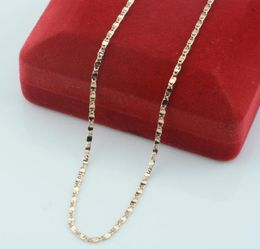2MM Slim Women Men 585 Rose Gold Colour Necklace Link Chains 59cm Factory Jewelry2133758