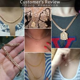 Chains Vintage Necklace For Women Men 585 Rose Gold Colour Venitian Curb Snail Foxtail Link Necklaces Fashion Jewellery 5060Cm Cnn1 Drop Otp1W