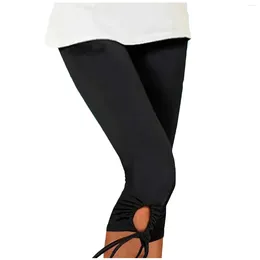 Women's Pants Women Comfortable Thigh Slimmer Slip Elasticity Cropped Pleated Elegant Woman Youthful Clothes Sweatpants