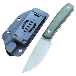 Camping Survival Fixed Blade Knife Linen Handle with K Sheath EDC Defence Outdoor Tool