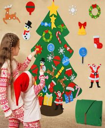 Kids DIY Felt Christmas Tree Christmas Decoration for Home Navidad 2022 New Year Gifts Christmas Ornaments Santa Claus Xmas Tree 14720535