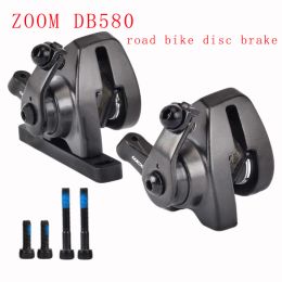 Parts ZOOM DB580 Mechanical Brakes Road Bike Flat Mount Bicycle Disc Brake Calliper System Frenos Mecanicos Freio A Disco Bicicleta