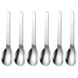 Spoons 652F Pack Of 6 Dinner Easy To Use Steel Spoon Multifunctional Ice Cream