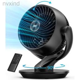 Electric Fans 9 Inch Quiet Oscillating Floor Fan with Remote Air Circulator Fan for Whole Room 70ft Powerful Airflow 120 Adjustable Tilt d240429