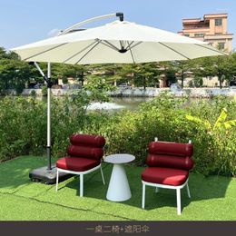 Camp Furniture Outdoor Garden Courtyard Metal Tables And Chairs Balcony Waterproof Coffee Table Recliner