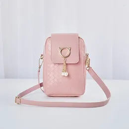 Evening Bags Women Small Crossbody Bag Woven Solid Colour Cell Phone Shoulder Pearl Tassel Female Money Handbag High Quality Diagonal