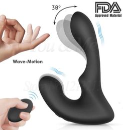 9 Mode Tickling Male Prostate Massager GSpot Stimulate Strapon Dildo Vibrator Butt Plug Anal Sex Toys For Men Women Masturbator T6866552