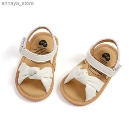 Sandals Baby girl sandals summer outdoor leisure beach shoes PU leather newborn toddler front runner soft soled shoesL240429