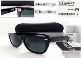Luxury Glass lens Sunglasses Metal hinge Fashion Men Women Plank frame Sun glasses UV400 Sport Vintage With box4615949