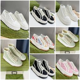 Designer Shoes Outdoor Casual Shoes Womens Mens 1977 high Letter High-quality Sneakers Beige Ebony Canvas Tennis Luxury Fabric Trims thick-soled Boot Platform soft