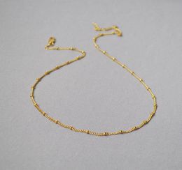 Brass Beaded Chains in Gold Silver Basic Chain Chockers Thin Necklaces9772966