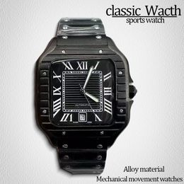 Relógios homens Designer relógios de luxo relógios relógios relógios de relógio preto 40mm Aço inoxidável Casual Casual Completo Calendário Black Strap Watch