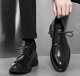 Dress Shoes Solid Pattern Men Formal Men's Business Leather Fashion Office Luxury Groom Wedding