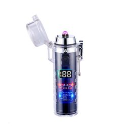 Newly Listed Outdoor Rope Lighting Lighter Transparent Waterproof Electric Lighter Type-C Rechargeable Lighter