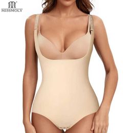 Women's Shapers Women Sexy Bodysuit Corset MISS MOLY Open UnderBust Shapewear Party Waist Trainer Tummy Slimmer Sheath Fajas Chest Binder Shaper Y240429