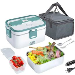 Bento Boxes Electric lunch box 80W food heater adult for cars/trucks Portable 1.8L container Q240427