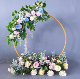 Wedding Arch Metal Circle Background Wrought Iron Shelf Decorative Props DIY Round Party Background Shelf Flower Stand Frame7802679