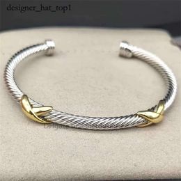 David Yurma Bracelet Designer Fashion David Yurma Jewelry Twisted X Bracelet Gold Charm Sliver 925 Sterling Diamond Zircon Luxury for Women Silver Bracelets 1585