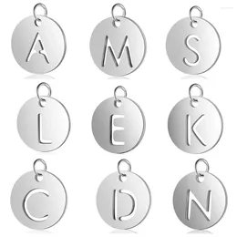 Charms 5pcs/lot Initial 316 Stainless Steel Charm Alphabet Necklace DIY Jewelry Making Pendant