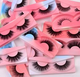 Wispy Faux 3d Mink Eyelashes In Bulk Soft Natural False Eyelash Cross Fluffy Lash Extension With Colour Tray Reusable Lashes for Be4786149