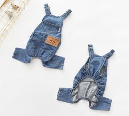 French Bulldog Clothing Denim Pet Dog Clothes Jumpsuits Autumn Winter Dogs Pets Clothing for Dog Coat Jacket Ropa Para Perro LJ2012231769