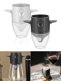Coffee Philtres Foldable Philtre Stainless Steel Paperless Dual Layer Maker Portable Drip Tea Holder Pour Dripper1873959