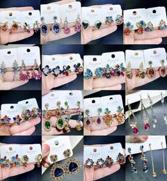 Random mix style 10 pairslot Fashion Earrings whole earrings New fashion Evening Dress Earrings top quality HJ2724592433