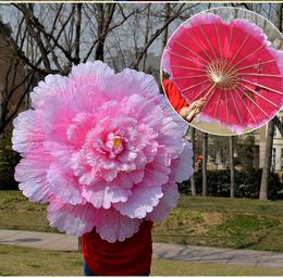 Dance performance flower umbrella chinese two layer cloth umbrellas paraguas guardachuva parapluie paraply whole3942532