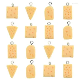 Charms 10Pcs 4 Styles Imitation Food Mini Cute Dessert Cheese For DIY Earrings Bracelet Jewellery Making Keychain Supplies
