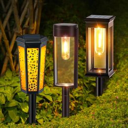 Decorations Solar Garden Lights Outdoor Courtyard Lamp Ip65 Waterproof RGB Warm Light for Garden Yard Lawn Backyard Landscape Porch Decor