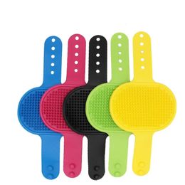 NEW 2024 Bathroom Dog Bath Brush Massage Gloves Soft Safety Silicone Comb with Shampoo Box Pet Accessories for Cats Shower Grooming Toolfor Pet