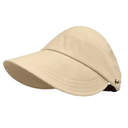 Wide Brim Hats Womens Sun Visor Hat UPF 50 UV Beach Sport Cap For Outdoor Travel Pography