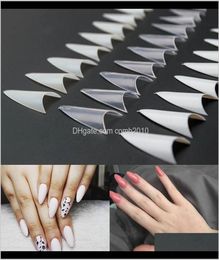 500Pcs False Nails Tips With 10 Sizes Nail Tips Stiletto French Acrylic False Nails Abs Tips Artificial Nail Art Emxoe 7Knjl2402050