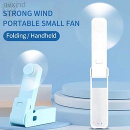 Electric Fans Mini Pocket Fan Foldable USB Rechargeable Fan Portable Outdoor Travel Cooling Tool Desktop Fan Creative Gift Handheld Foldable d240429